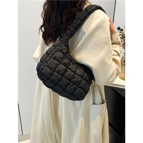Quilted Ruched Shoulder Bag - Picture 2 of 16
